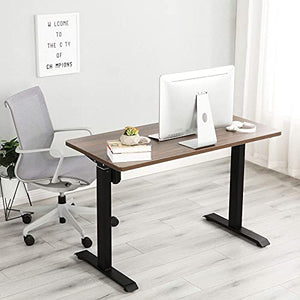 TITISKIN Height Adjustable Electric Standing Desk,47.2X23.6 inches Whole Piece Desktop,3-Stage Home Office Computer Workstation with Heavy Duty Steel Frame & Memory Smart PannelBlack