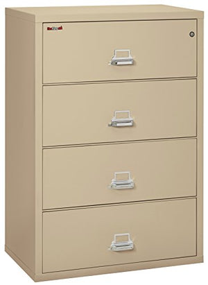 FireKing Fireproof 4-Drawer Lateral File Cabinet, 52.75"H x 37.5"W x 22.13"D, Made in The USA