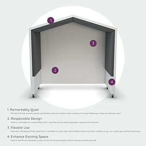 NOOK Quiet Meeting Pod with Acoustic Panels and Dual-Sided Whiteboard by NOOK (77” H x 79” W x 36” D)