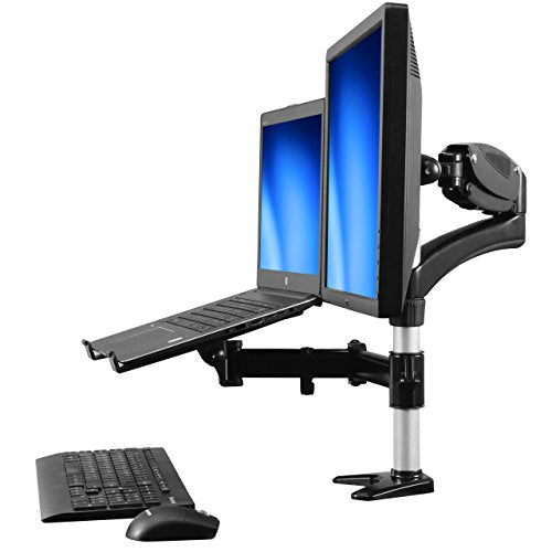 StarTech.com Laptop Monitor Stand - Computer Monitor Stand - Full Motion Articulating - VESA Mount Monitor Desk Mount