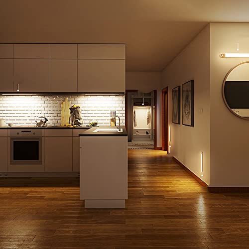 LED Closet Light Motion Sensor Under Cabinet Lighting USB Rechargeable Wireless Magnetic Stickers (Two Packs, 40cm)