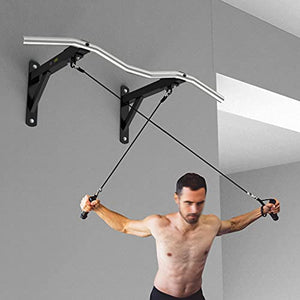 TYX Wall Mounted Pull Up Bars, Heavy Duty Chin Up Bar with Multi Grips, Strength Training Equipment for Indoor Home Gym Workout