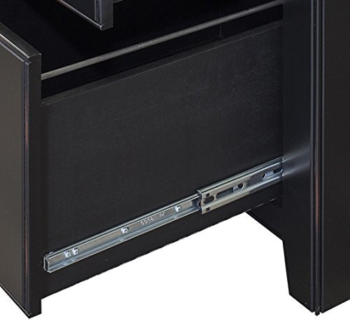 Martin Furniture  Kathy Ireland Tribeca Loft Black Single Pedestal Desk