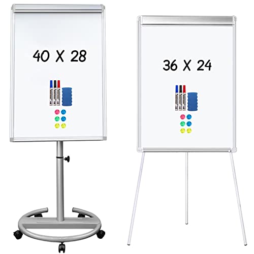Mobile Dry Erase Board and Easel White Board Magnetic Portable Whiteboard Stand Easel White Board Flipchart Easel Board