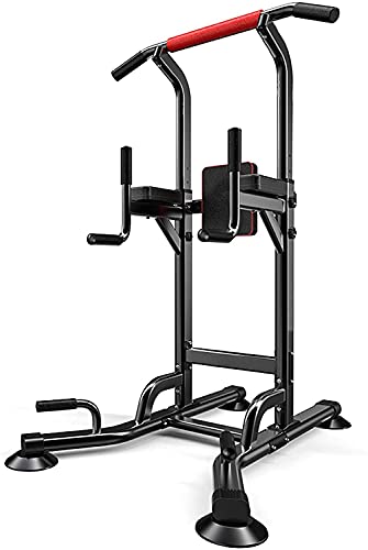 JYMBK Home Gym Tower Body Building Dip Stand Chin Up Bar Power Tower, Pull Up Bar, Home Gym Height Adjustable Multi-Function Fitness Strength Training Equipment Exercise