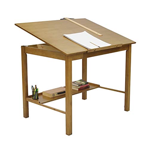 Offex Americana II Light Oak Wood 36-inch x 48-inch Drafting Craft and Hobby Table