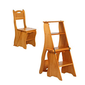 LUCEAE 4 Tier Folding Step Stool with Tongue and Groove Construction