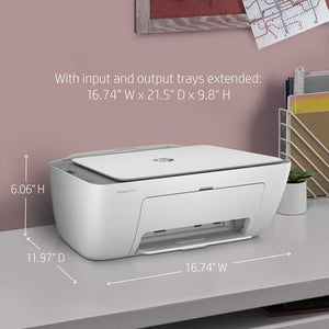 HP All in One Wireless Color Inkjet Printer Print Copy Scan Wireless USB Connectivity Mobile Printing with NeeGo 6 Feet Printer Cable - Grey