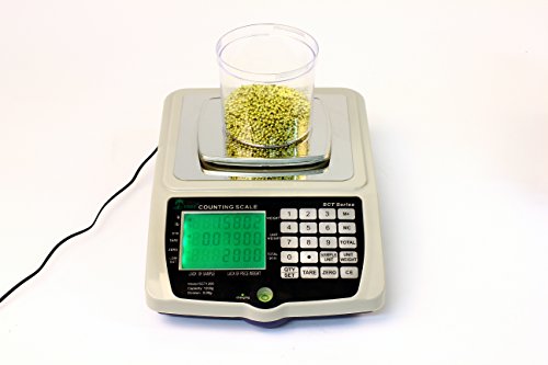 600g x 0.01g - Small Counting Scale - High Sensitivty - Use for Lightweight / Small Parts, Piece Counting, Rechargeable Battery and A/C Adapter Included