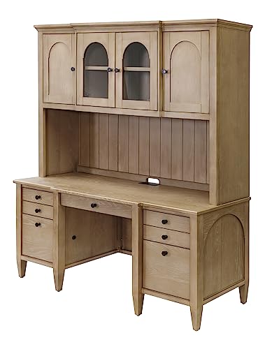 Martin Furniture Laurel Credenza and Hutch, Light Brown