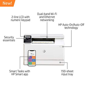 HP Color Laserjet Pro M182nw Wireless All-in-One Laser Printer, Remote Mobile Print, Scan & Copy (7KW55A)