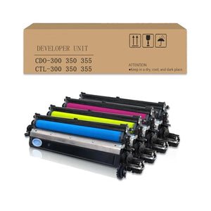 POYRAZ Developer Unit for Pantum CP2510 CDO-300 350 355 CTL-300 350 355 Printer - 4 Pack-KCMY