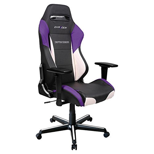 DXRacer OH/DM61/NWV Drifting Series Black and Violet Gaming Chair - Includes 2 Free Cushions