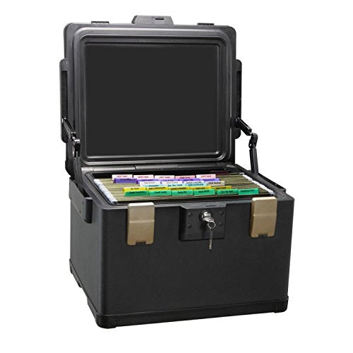 Honeywell Safes & Door Locks - 1 Hour Fire Safe Waterproof Filing Safe Box Chest fits Letter, A4, and Legal Files with Wheel Cart, Large, 1108W