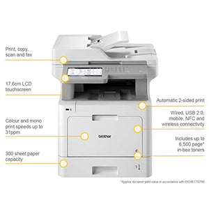 Brother MFC-L9570CDW Wireless Color Laser All-in-One Printer - 7" Touchscreen, 33 ppm, 600 x 2400 dpi