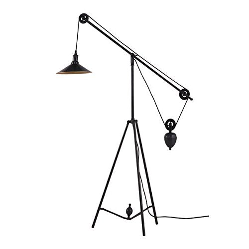 Zuo 98235 Modern Jasper Floor Lamp, Antique Black & Gold