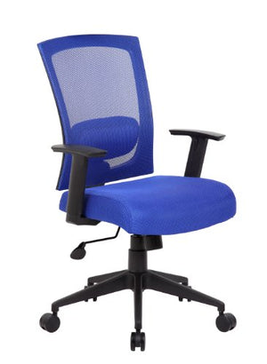 Boss Office Products B6706-BE Mesh Back Task Chair in Blue