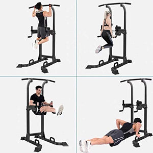 Power Tower Multi-Functional Training Equipment Pull-up bar Parallel Bars Power Tower Dip Station Multifunction Home Gym Strength Training Equipment Sit-ups Push-up Supports for Bearings Weight 660 lb