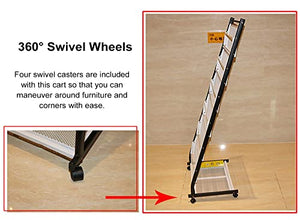 WDJBPSH 6 Tier Brochures Display Holder with Wheels