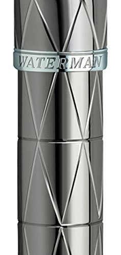 Waterman Carene Contemporary Gunmetal, Fountain Pen with Fine solid gold nib and blue ink (S0909990)