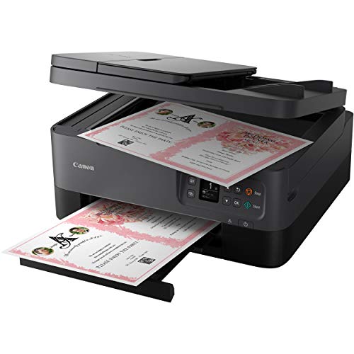 Canon PIXMA TR 7000 Series All-in-One Color Wireless Bluetooth Inkjet Printer - Black - Print Copy Scan - 13 ipm, 4800x1200 dpi, Borderless Auto 2-Sided Printing, 35-Sheet ADF - BROAGE Printer Cable