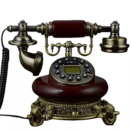 None Antique Fixed Telephone with Caller ID and Hands-Free Button Dial - Resin and Imitation Metal Landline Phone (Color: Style 3, Style 1)