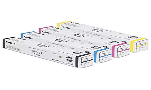 Canon GPR-51 Toner Cartridges (1 Each of BK/CY/MG/YE) for: ImageRunner Advance C250/C250if/C350/C350if.