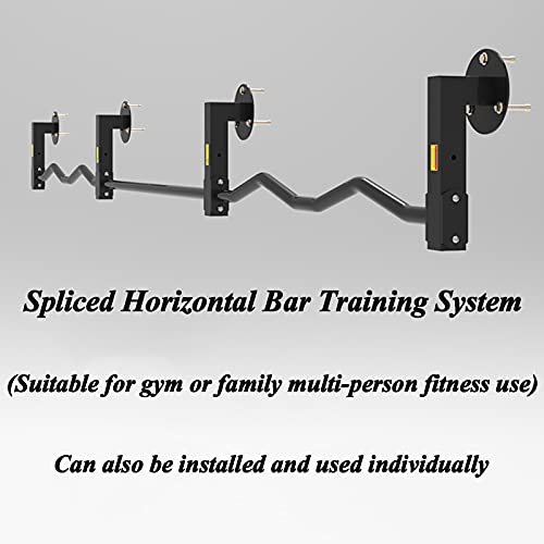 NENGGE Pull-Up Bar/Chin-Up Multifunctional, Wall Mount Heavy Duty Upper Body Workout Bar for Home Gym Exercise, Strength Training Equipment Adjustable Height, Support up to 300KG,Stainless Steel,B