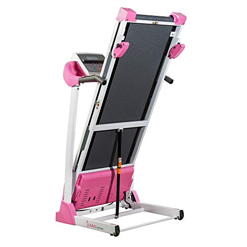 Sunny Health & Fitness P8700 Pink Treadmill, 62 L x 27 W x 50 H