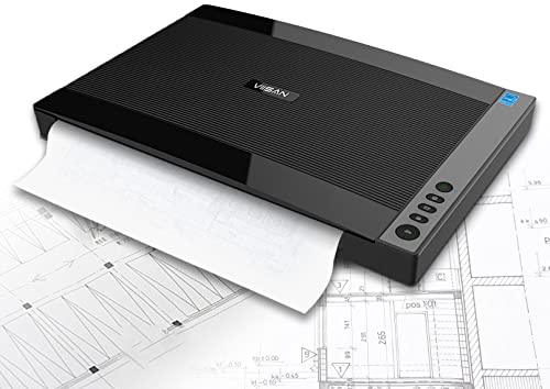 VIISAN 3120 A3 Flatbed Scanner, 1200 DPI, CIS Sensor, Frameless - Auto-Scan, for Library, School, Soho - Windows & Mac Support