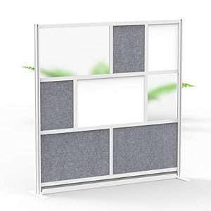 Stand Up Desk Store ReFocus Modular and Expandable Office Partition Wall System (70" W x 70" H Freestanding Divider Wall)