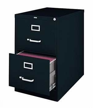 CommClad Hirsh Industries 2-Drawer Legal File Cabinet - Black, 18"W x 26.5"D x 28.4"D, Model 14419