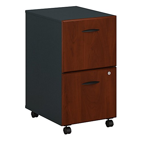 Bush Business Furniture Series A 2 Drawer Mobile File Cabinet in Hansen Cherry and Galaxy