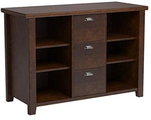 kathy ireland Home by Martin Tribeca Loft Cherry 3 Drawer File/Bookcase - Fully Assembled