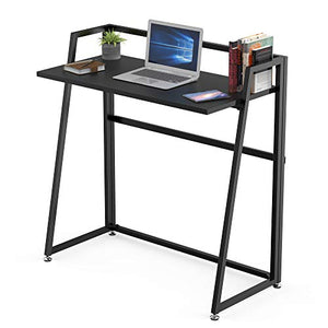 EUREKA ERGONOMIC Modern Folding Computer Desk Teen Student Dorm Study Desks 33-inch Fold up Desk, Easy to be Folded or Unfolded for Writing, Laptop Working and Crafting, Fits Home Office, Black