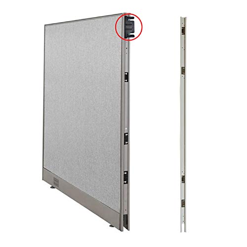 G GOF 1 Person Workstation Cubicle (6' x 6' x 4') - Office Partition, Room Divider (48" Desk, Artisan Grey)