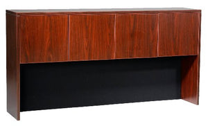Boss 71 by 15 by 36 Hutch with Doors, Mahogany