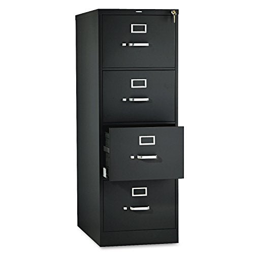 HON 514CPP 510 Series Four-Drawer Full-Suspension File, Legal, 52h x25d, Black