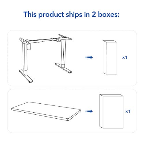 Flexispot Adjustable Desk, Electric Standing Desk Sit Stand Desk, 55 x 28 Inches Whole-Piece Bamboo Desk Top Home Office Table Stand up Desk (White Frame+Bamboo Top)