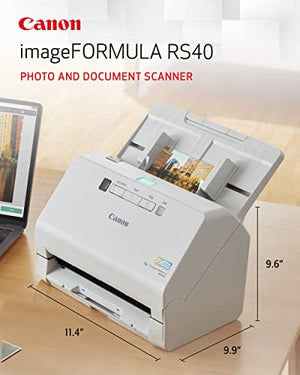 Canon RS40 Photo and Document Scanner | Auto Document Feeder | Windows & Mac | USB Interface | 1200 DPI | High Speed