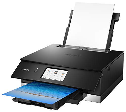Canon TS8220 Wireless All in One Photo Printer with Scannier and Copier, Mobile Printing, Black, Amazon Dash Replenishment Ready