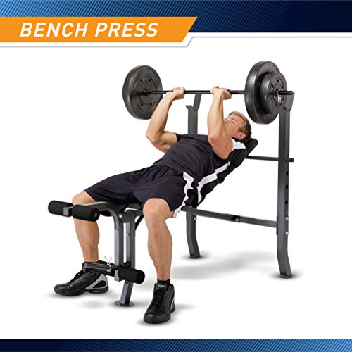 Marcy MD-2082W Diamond Elite MD Standard Bench with 100 lb. Weight Set