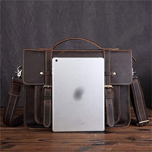 BZLSFHZ European and American Fashion Men's Handbag Postman Business Briefcase Shoulder Diagonal Bag (Color : A, Size : 27 * 9 * 35cm)