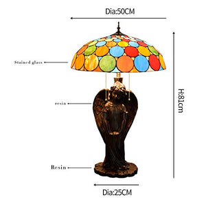 Xiaohu Tiffany Style Multicolor Glass Table Lamp