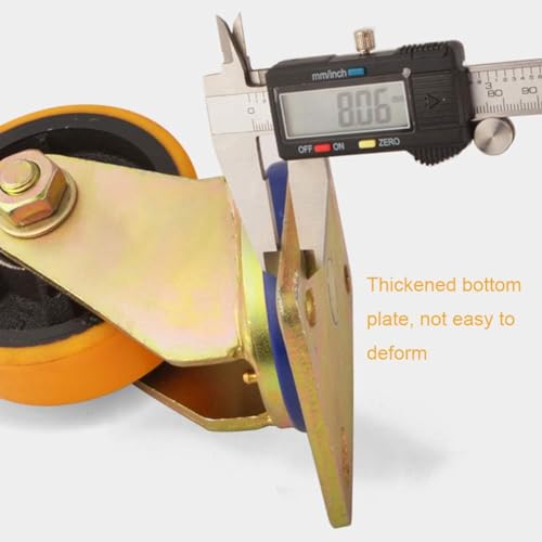VoOqo Industrial Castor Wheels 200mm, Heavy Duty Caster Set for Furniture Mobile Unit/Worktop