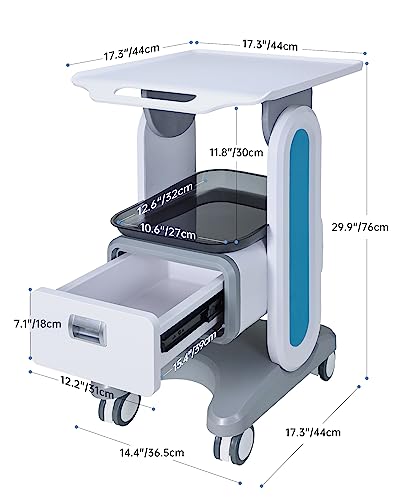PerVita Medical Professional Ultrasound Cart with Drawer