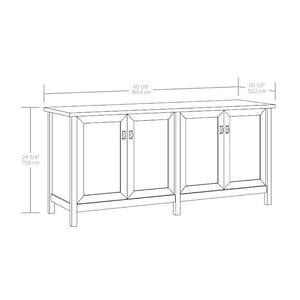 Sauder White Finish Storage Credenza