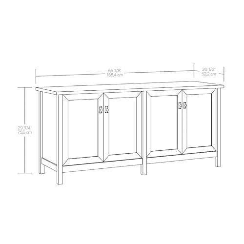 Sauder White Finish Storage Credenza