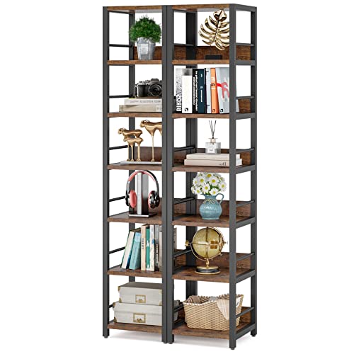 Tribesigns 6-Tier Corner Shelf Set of 2, 75 Inch Tall Bookshelf Storage Rack