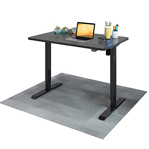 Electric Height Adjustable Standing Desk, 48" Sit Stand Up Computer Desk Workstation for Home Office (Black Frame/Black Desktop, 48 x 30 inch)